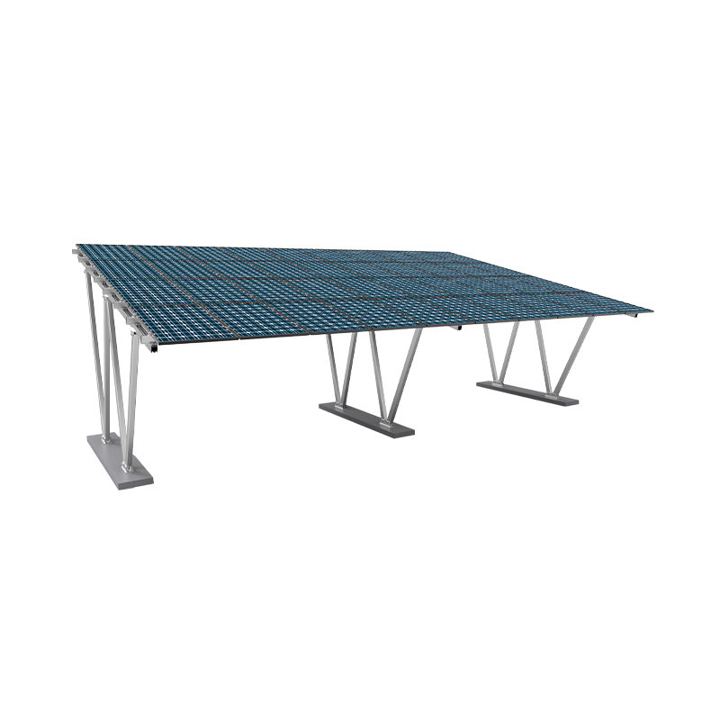 Montagem fotovoltaica de garagem