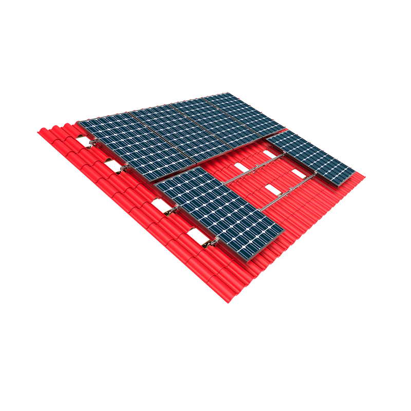 Montagem PV de telhado de telha